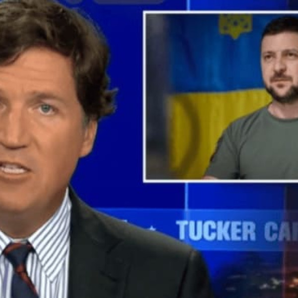 Az ukránok tagadják, hogy Zelenszkij interjút adna Tucker Carlsonnak